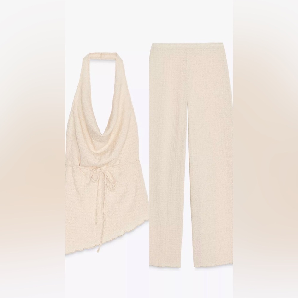 Zara Elegant Cream Textured Set